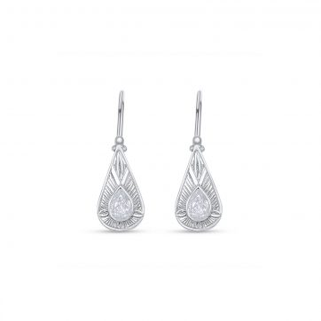 petsios Οξειδωμένα σκουλαρίκια με πέτρες ζιργκόν