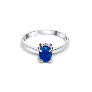 petsios Δαχτυλίδι μονόπετρο με πέτρα όπαλ