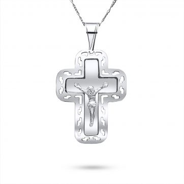 petsios Ανδρικός σταυρός με τον εσταυρωμένο