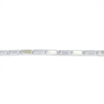 petsios Βραχιόλι μαίανδρος με πέτρες φίλντισι