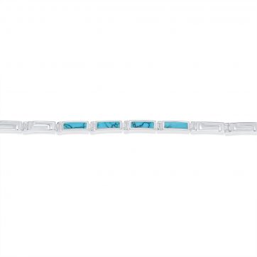 petsios Βραχιόλι μαίανδρος με πέτρες τιρκουάζ