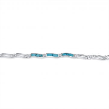 petsios Βραχιόλι μαίανδρος με πέτρες τιρκουάζ