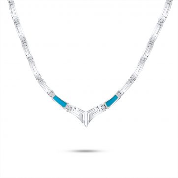 petsios Κολιέ μαίανδρος με πέτρες τιρκουάζ