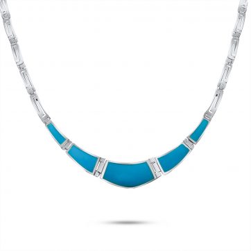 petsios Κολιέ μαίανδρος με πέτρες τιρκουάζ