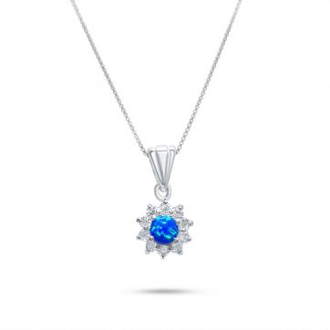 petsios Κολιέ με πέτρες ζιργκόν και όπαλ