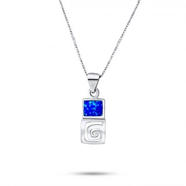 petsios Κολιέ μαίανδρος με πέτρα όπαλ