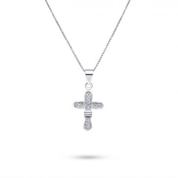 petsios Σταυρός με ζιργκόν πέτρες