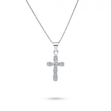 petsios Σταυρός με ζιργκόν πέτρες