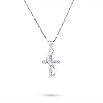 petsios Σταυρός με ζιργκόν πέτρες