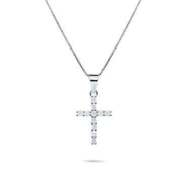 petsios Σταυρός με ζιργκόν πέτρες