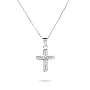 petsios Σταυρός με ζιργκόν πέτρες