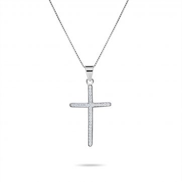 petsios Σταυρός με ζιργκόν πέτρες