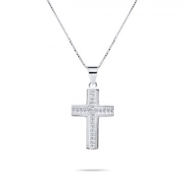 petsios Σταυρός με ζιργκόν πέτρες