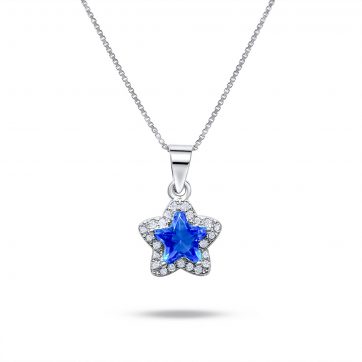 petsios Necklace with aquamarine and zircon stones