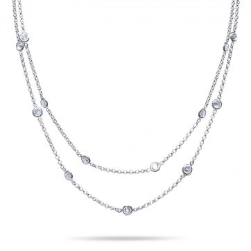 petsios Double necklace with zircon stones