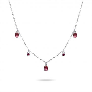 petsios Κολιέ με πέτρες ρουμπίνι