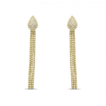 petsios Επίχρυσα σκουλαρίκια με πέτρες ζιργκόν