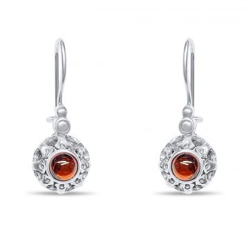 petsios Οξειδωμένα σκουλαρίκια με πέτρες γρανάδα