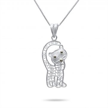 petsios Κολιέ γάτα φιλιγκράν