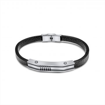 petsios Χειροπέδα από δέρμα και ατσάλι