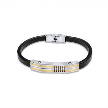 petsios Χειροπέδα από δέρμα και ατσάλι