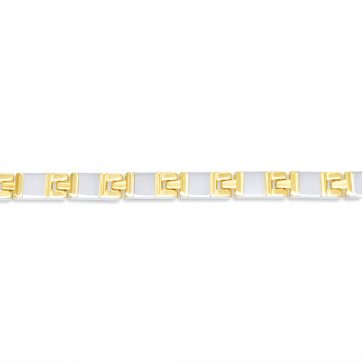 petsios Χειροπέδα ατσάλι δίχρωμη