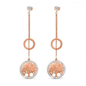 petsios Rose gold plated steel earrings