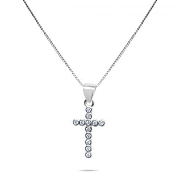 petsios Σταυρός με ζιργκόν πέτρες