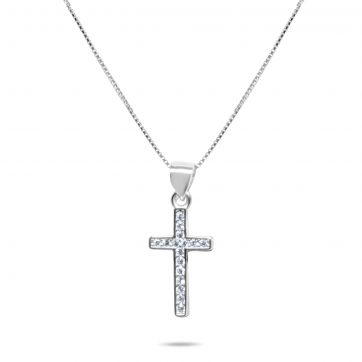 petsios Σταυρός με ζιργκόν πέτρες