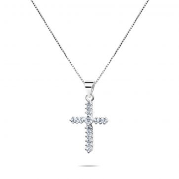 petsios Σταυρός με ζιργκόν πέτρες