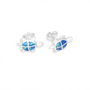 petsios Σκουλαρίκια χελώνες καρφωτά με πέτρες όπαλ