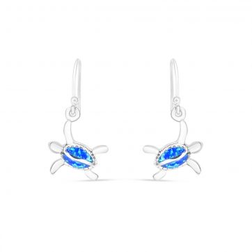 petsios Σκουλαρίκια χελώνες κρεμαστά με πέτρες όπαλ 