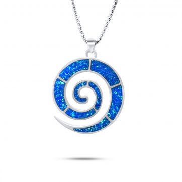 petsios Κολιέ σπείρα με πέτρες όπαλ