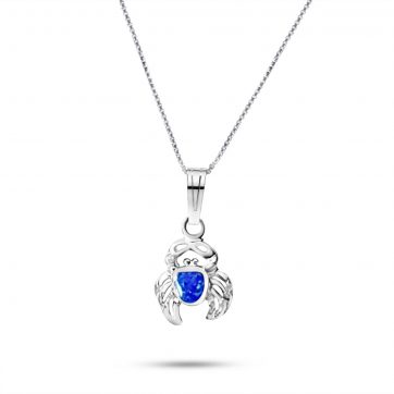 petsios Κολιέ κάβουρας με πέτρα όπαλ