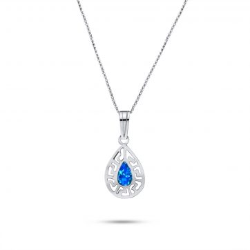 petsios Κολιέ με πέτρα όπαλ και μαίανδρο