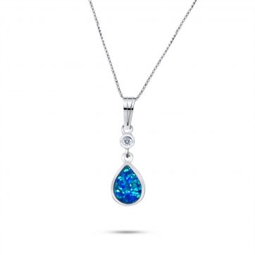 petsios Κολιέ με πέτρα ζιργκόν και όπαλ