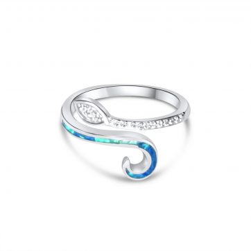 petsios Δαχτυλίδι φίδι με πέτρες όπαλ και ζιργκόν