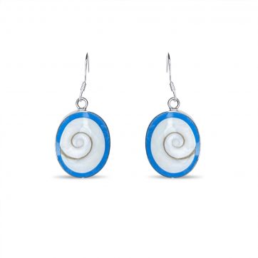 petsios Σκουλαρίκια με μάτι της θάλασσας κρεμαστά