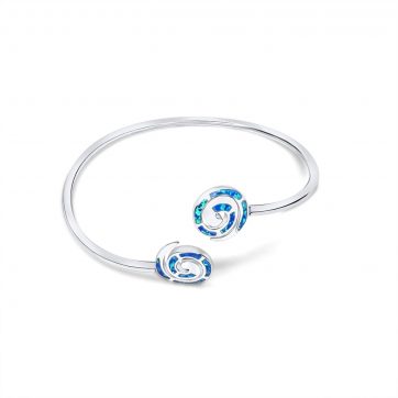 petsios Βραχιόλι κύκλος μαίανδρος με πέτρες όπαλ