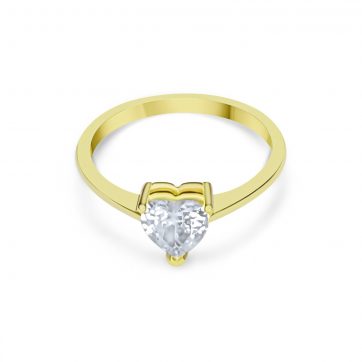 petsios Επίχρυσο δαχτυλίδι με πέτρα ζιργκόν 