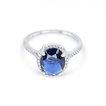 petsios Δαχτυλίδι με πέτρες ζιργκόν και ζαφείρι