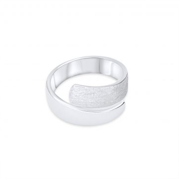 petsios Δαχτυλίδι με συνδυασμό λουστρέ και ματ