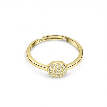 petsios Επίχρυσο δαχτυλίδι με πέτρες ζιργκόν 