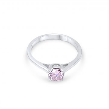 petsios Μονόπετρο δαχτυλίδι με ροζ κουάρτζ πέτρα