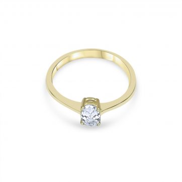 petsios Επίχρυσο δαχτυλίδι με πέτρα ζιργκόν 