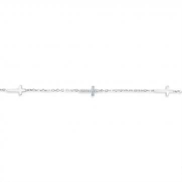 petsios Βραχιόλι σταυροί με πέτρες ζιργκόν