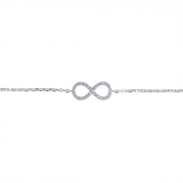 petsios Βραχιόλι άπειρο με πέτρες ζιργκόν