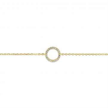 petsios Βραχιόλι επίχρυσο με πέτρες ζιργκόν