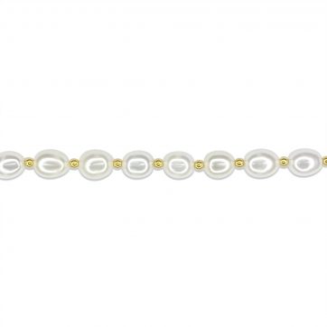 petsios Βραχιόλι επίχρυσο με μαργαριτάρια