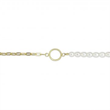 petsios Βραχιόλι επίχρυσο με μαργαριτάρια